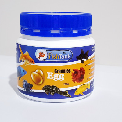 FishTank NZ - Egg Granules 250g Jar | For Cichlids, Goldfish, Bettas, Plecos, etc.