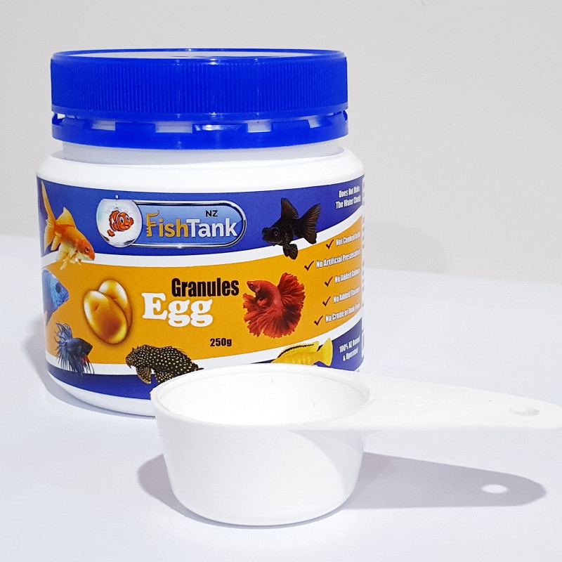 FishTank NZ - Egg Granules 250g Jar | For Cichlids, Goldfish, Bettas, Plecos, etc.