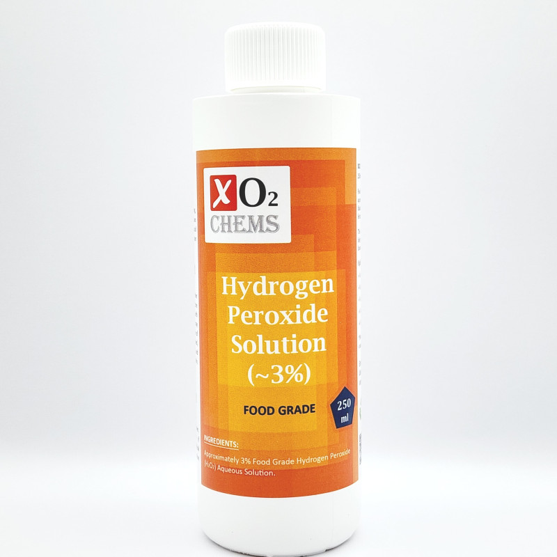 XO2 CHEMS Hydrogen Peroxide 3% Solution 250ml (Food Grade)